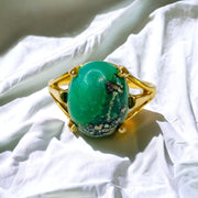 Antique 14k Gold Natural Turquoise Ring Sz 5.25 Victorian Era Cabochon Ring 2.2g Southwestern Cowgirl Cowboy Ring Rodeo Ring 585 Gold